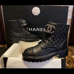 Chanel Quilted Boots 38 NEW